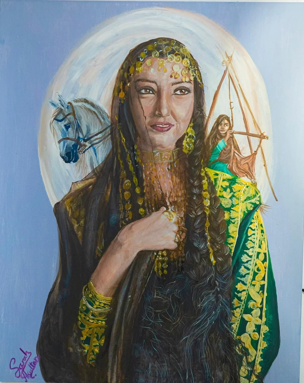 الفنانة التشكيلية سارة السلطان تدشن معرضها الشخصي الأول