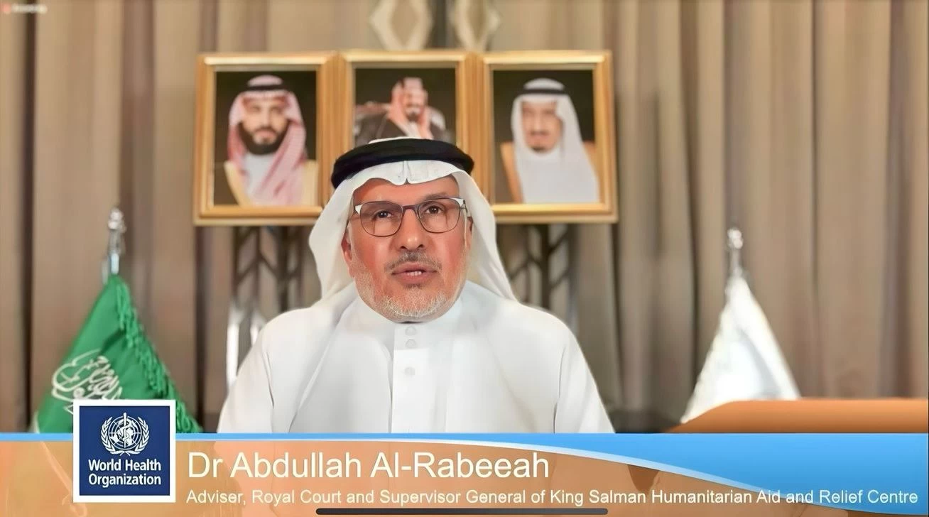 الدكتور الربيعة يشارك عبر الاتصال المرئي في مؤتمر إطلاق منظمة الصحة العالمية نداء الطوارئ الصحية للعام 2024م