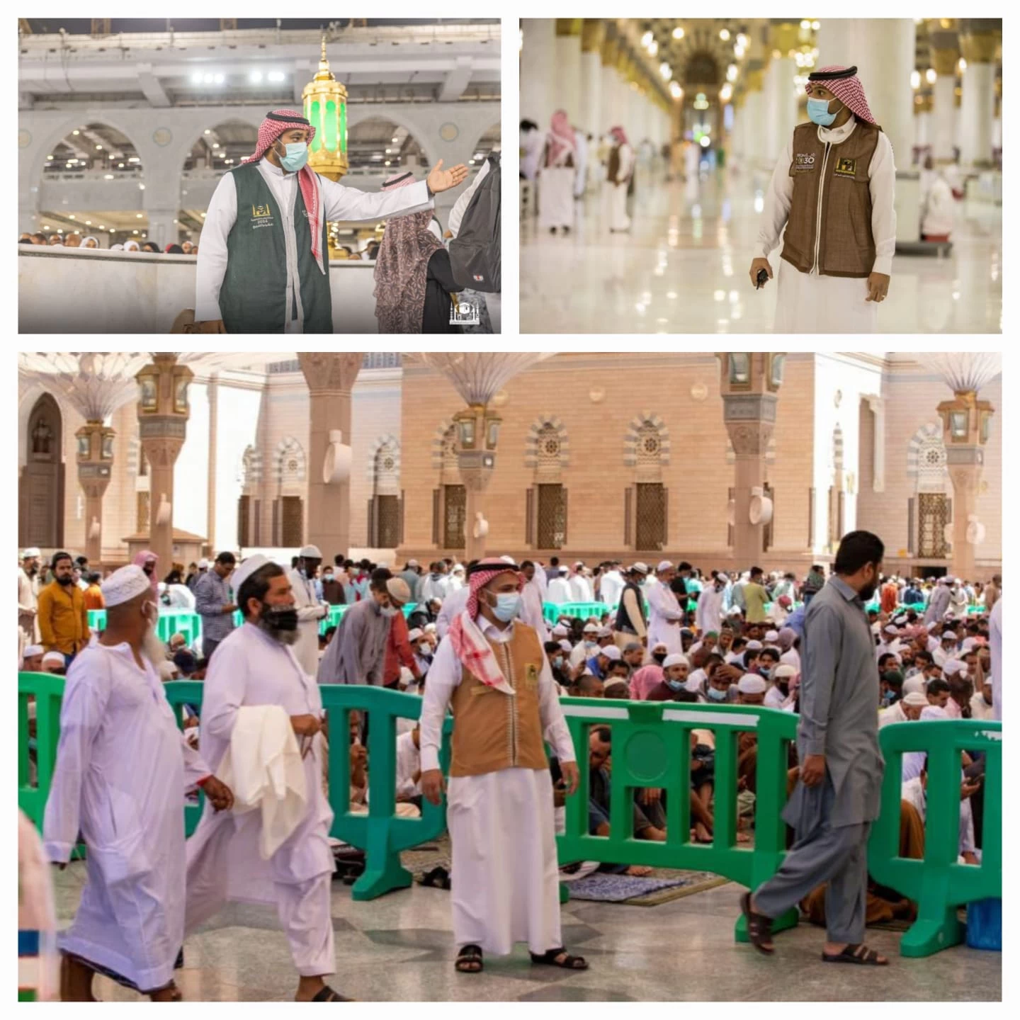 إدارة الحشود بالمسجد النبوي .. جهود يومية لتنظيم حركة المصلين 