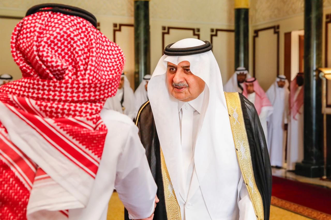 ‎أمير تبوك يستقبل أبناء علي بن رفاده البلوي 