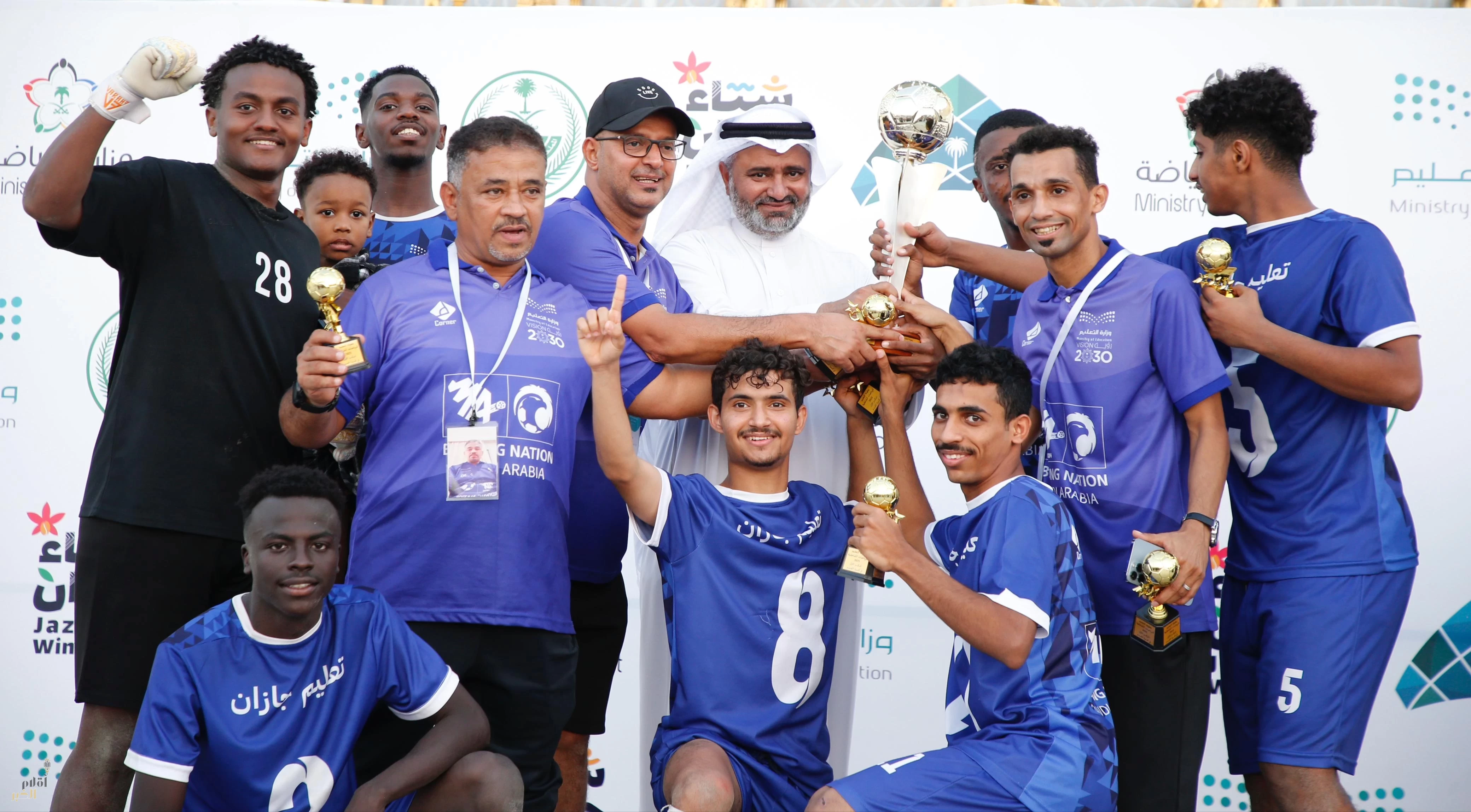 ختام بطولة التعليم على مستوى المملكة للرياضات الشاطئية لكرتي القدم والطائرة في تعليم جازان