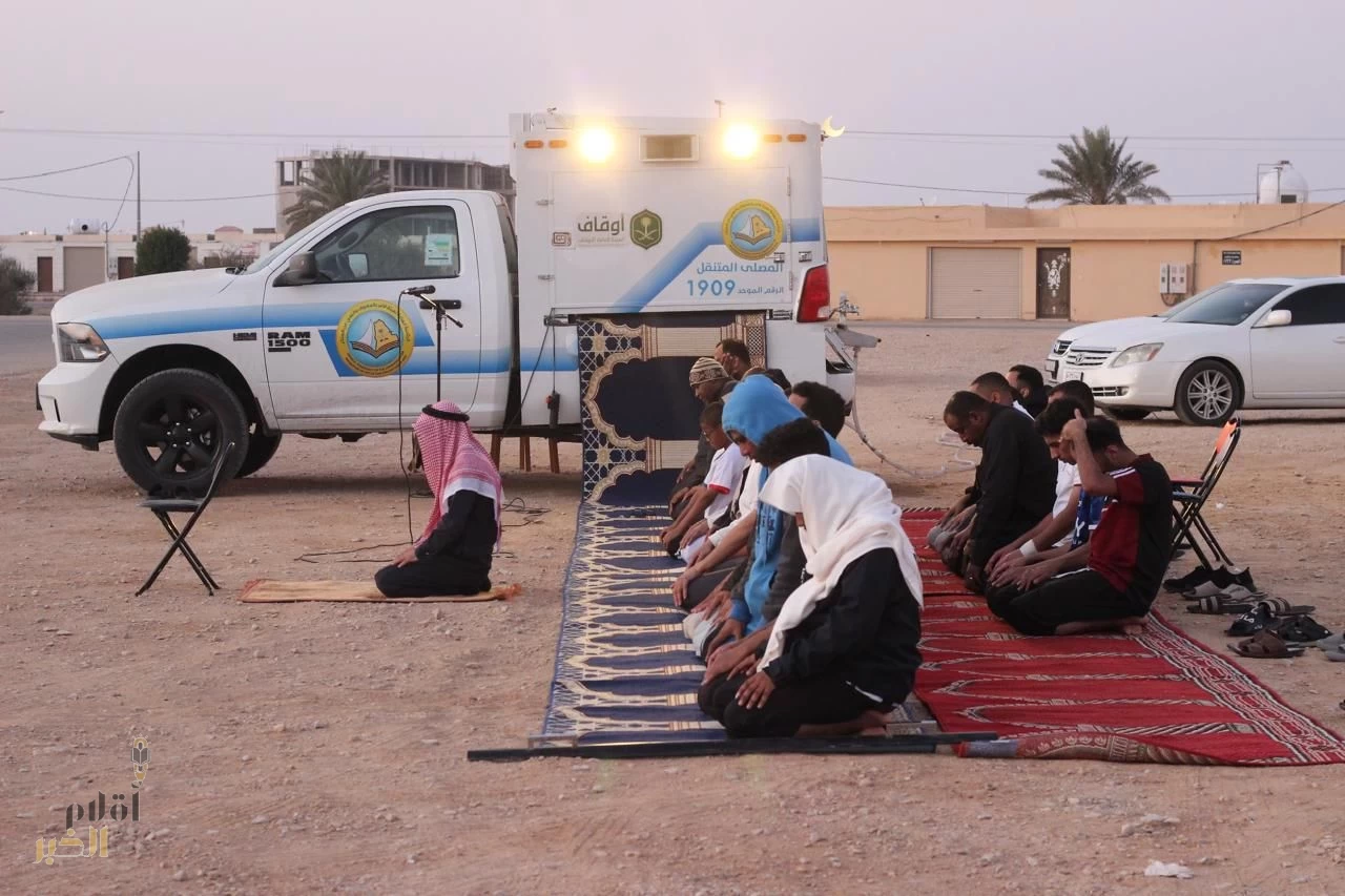 هيئة الأمر بالمعروف في محافظة الأفلاج تفعّل المصلى المتنقل في فعالية (كشتة) بالمحافظة