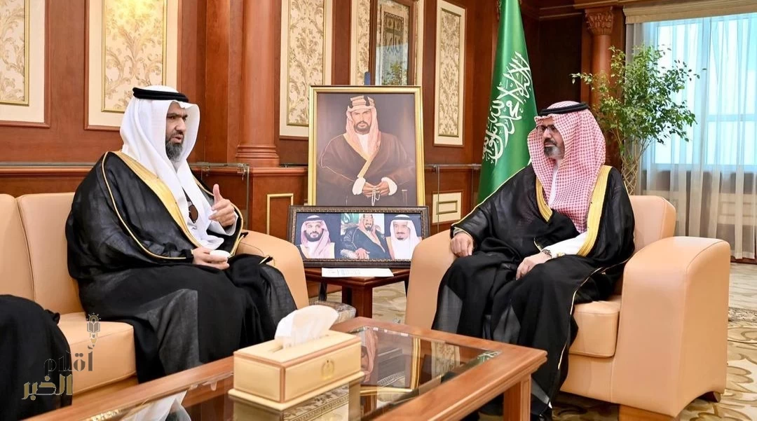 نائب أمير جازان يستقبل رئيس جمعية ثمرة بالمنطقة