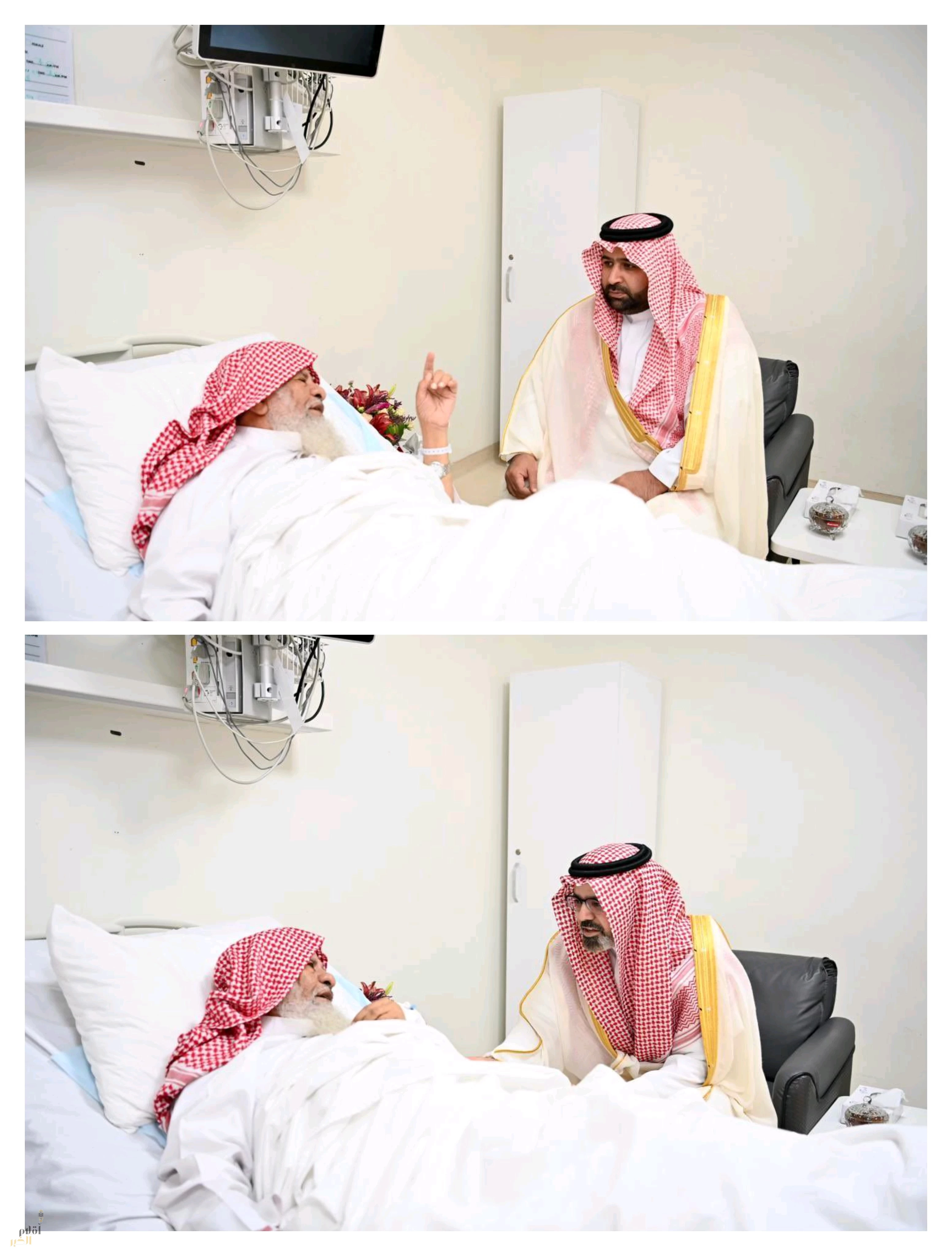 أمير جازان ونائبه يطمئنان على صحة الشيخ العامري