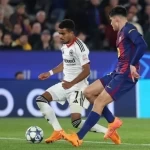 برشلونة يقلب الطاولة على فرانكفورت بثنائية كوندي في دوري الأبطال