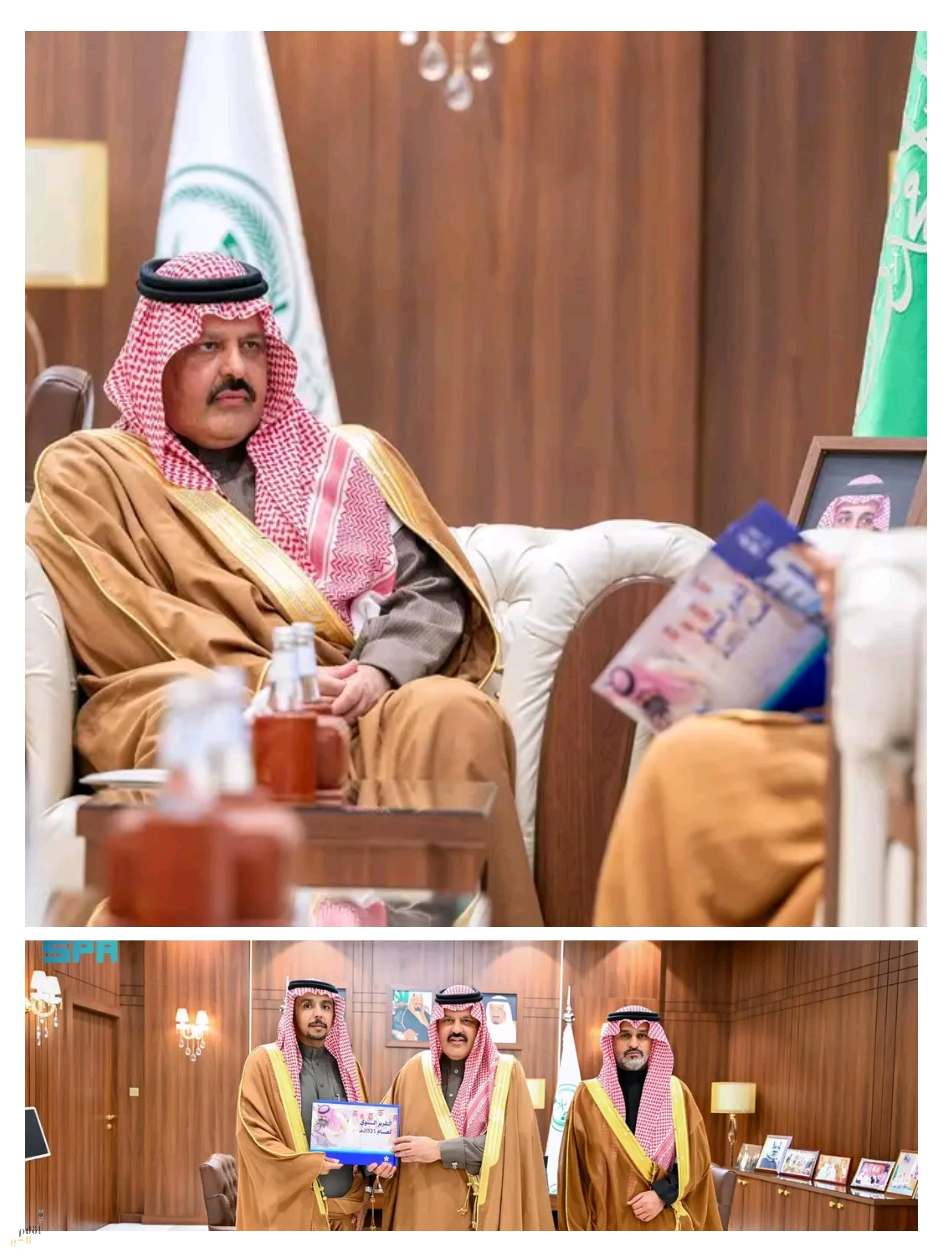 أمير حائل يستقبل مدير عام فرع وزارة الصحة بالمنطقة والرئيس التنفيذي لتجمع حائل الصحي