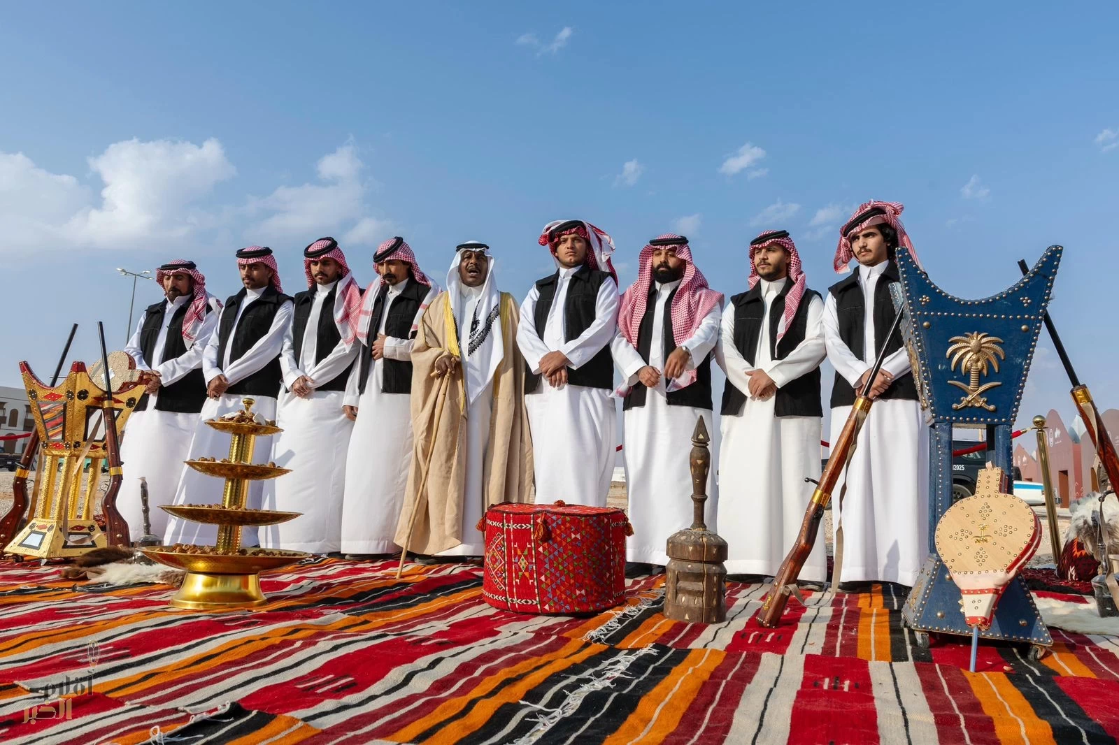 الدحة…موروث تراثي يجسد هوية الشمال في جناح إمارة الحدود الشمالية بمعرض وزارة الداخلية