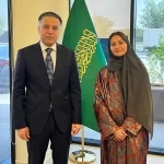 الأميرة سارة بنت بندر تستقبل القائم بالأعمال الليبي بمناسبة انضمام ليبيا لعضوية المجلس الدولي للتمور