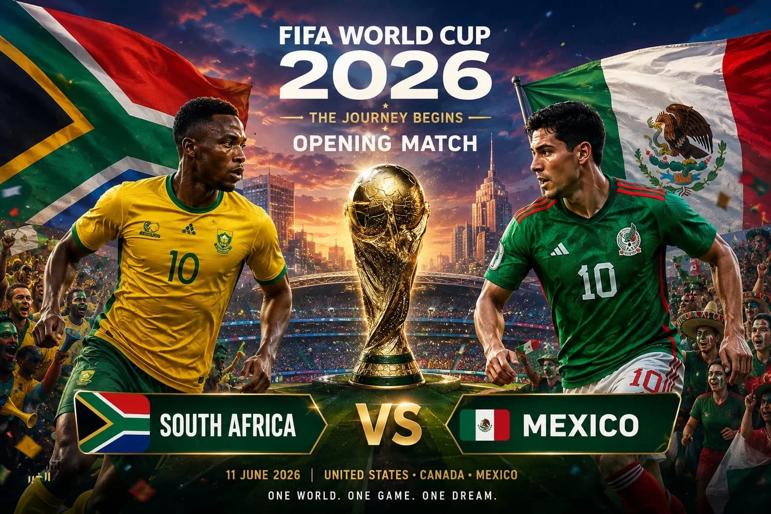 المكسيك وجنوب أفريقيا في افتتاح حلم المونديال 