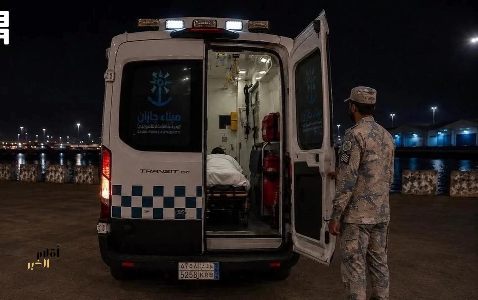 حرس الحدود بمنطقة جازان ينقذ مقيمًا تعرض لوعكة صحية في عرض البحر
