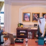 أمير تبوك يستقبل إخوان الشيخ جزاع بن كريم العطوي رحمه الله‏‎