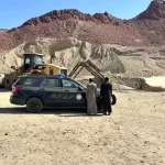 القوات الخاصة للأمن والحماية تضبط مخالفَين لنظام البيئة لاستغلالهما الرواسب في منطقة تبوك