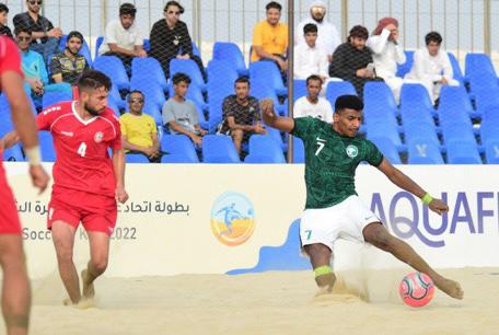 المنتخب السعودي الأول لكرة القدم الشاطئية يتغلب على نظيره اللبناني في ختام مشاركته في بطولة غرب آسيا
