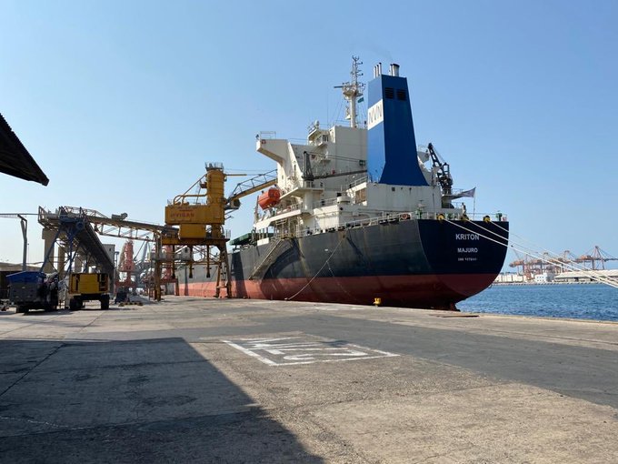 استقبال أول باخرة قمح من إنتاج الاستثمار السعودي بالخارج