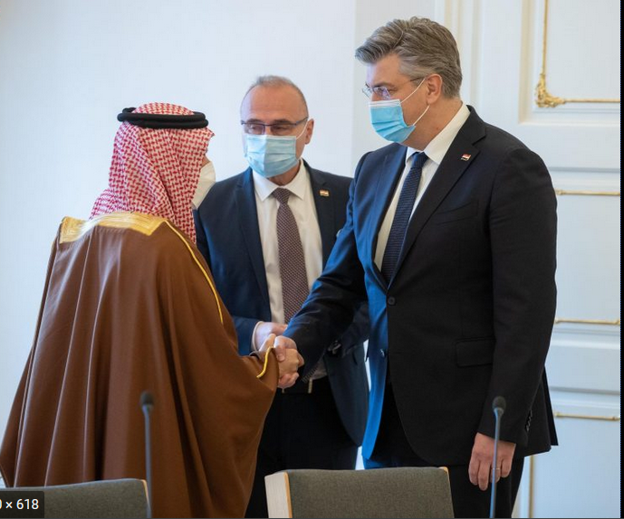 رئيس وزراء كرواتيا يستقبل سمو وزير الخارجية