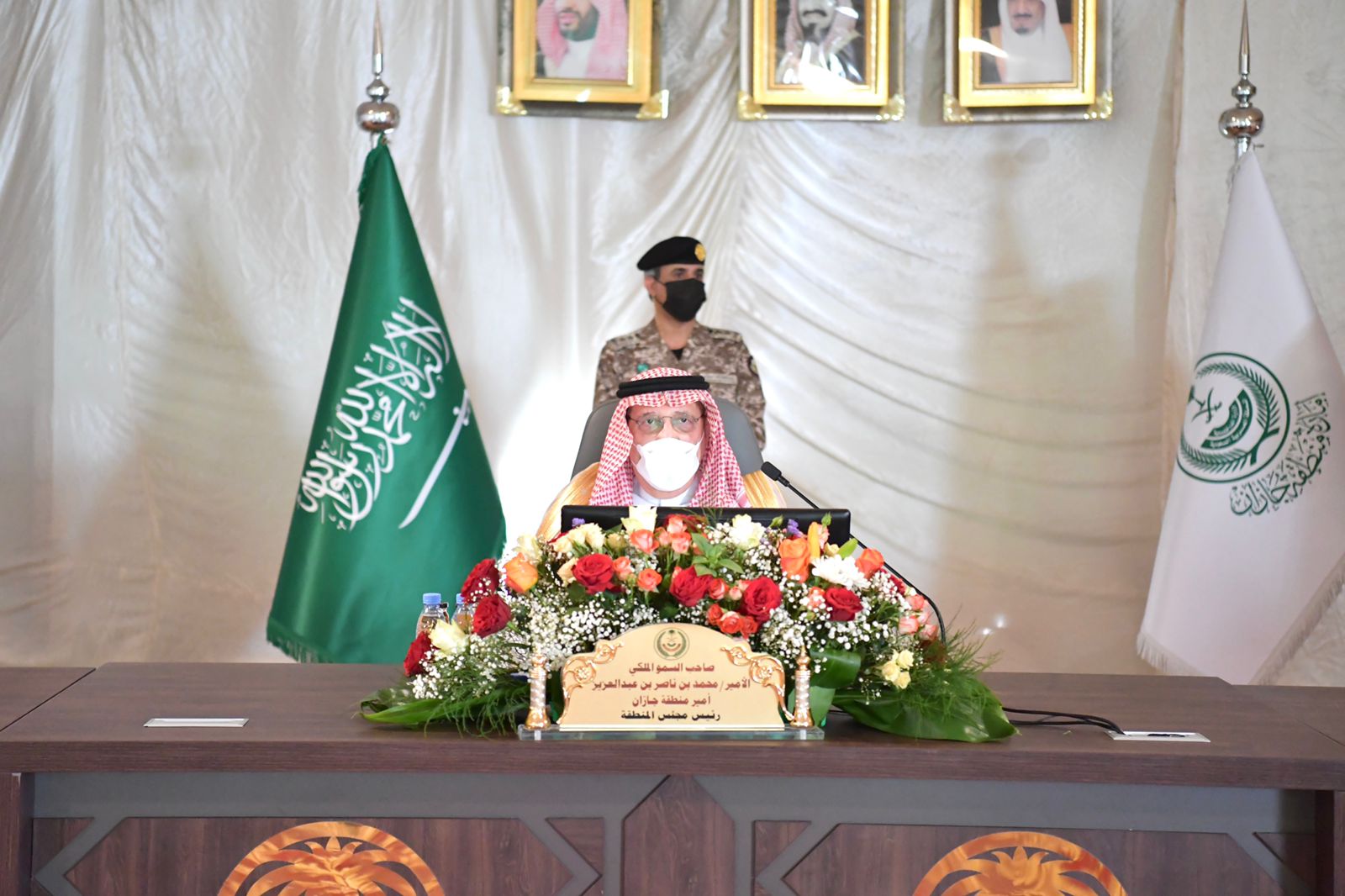 سمو أمير منطقة جازان بحضور سمو نائبه ، يرأس الجلسة الختامية لمجلس المنطقة بمحافظة فرسان