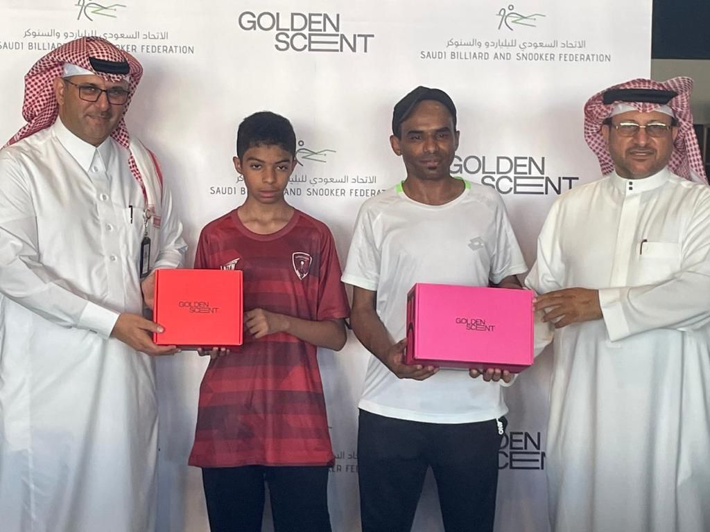 اختتام  ملتقى حائل التعريفي برياضة  البلياردو والسنوكر بالتعاون  مع  نادي  قفار  وبرعاية  قولدن سنت