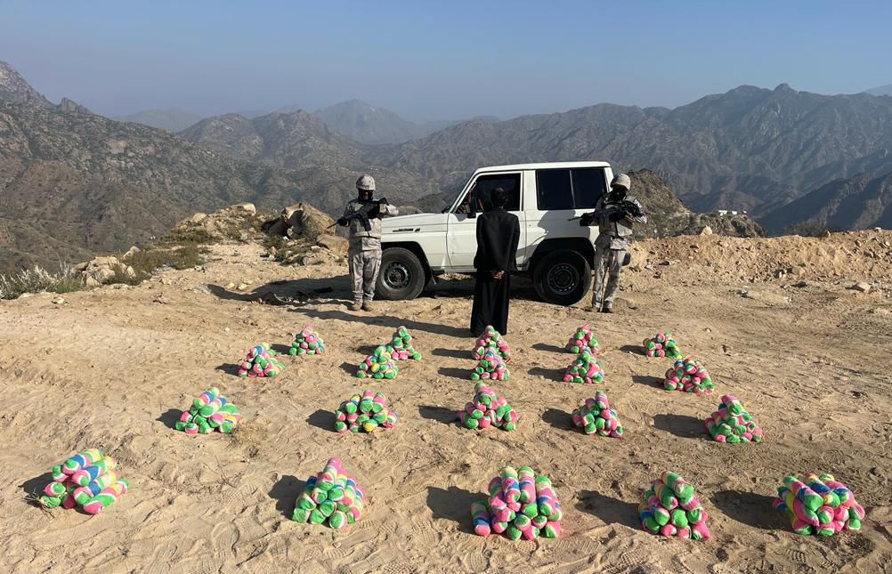 حرس الحدود بمنطقة جازان يضبط (100) كيلوجرام من نبات القات المخدر