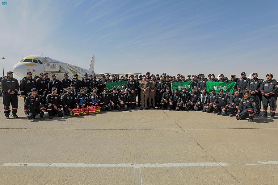 فريق البحث والإنقاذ السعودي يشارك في إغاثة المتضررين في زلزال تركيا وسوريا