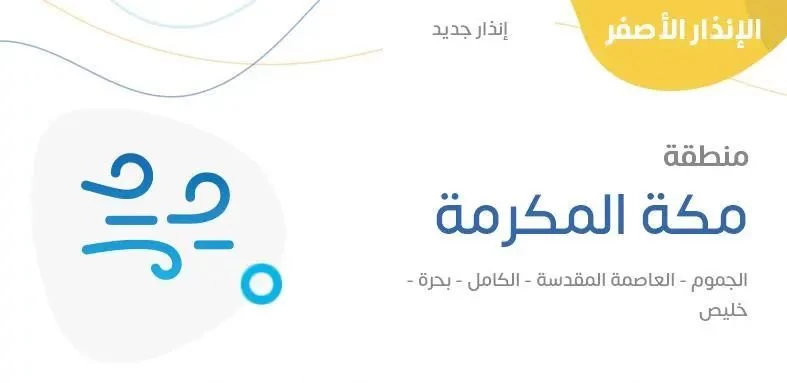 "الأرصاد" يُنبه من رياح شديدة على العاصمة المقدسة ومحافظة الجموم
