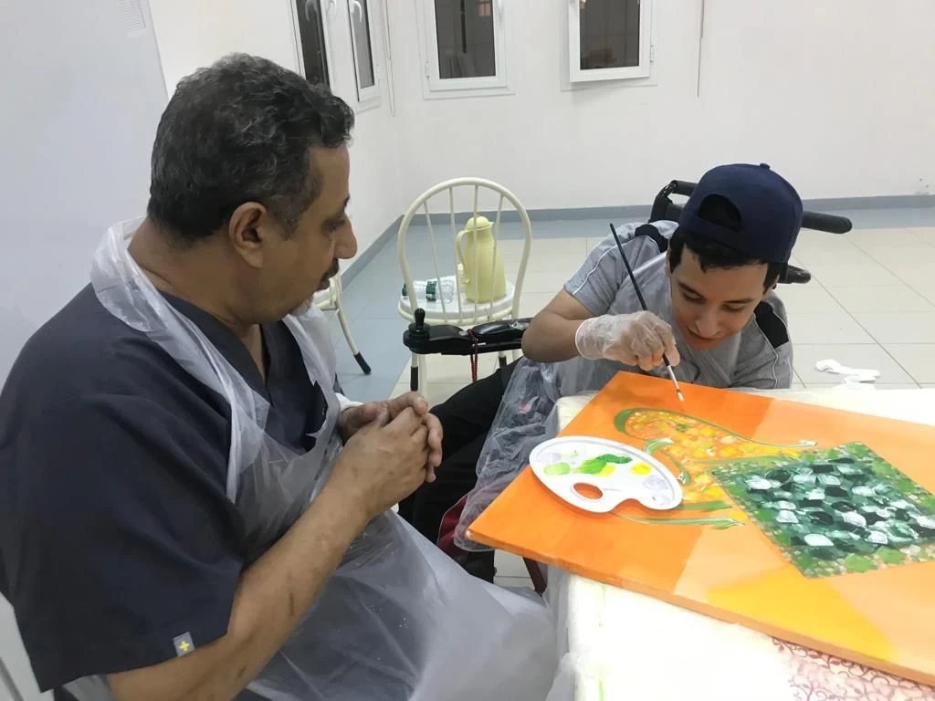 احتفالاً باليوم الوطني "جسفت عسير" تنفذ ورشة فنية لمستفيدي مركز التأهيل الشامل بأبها