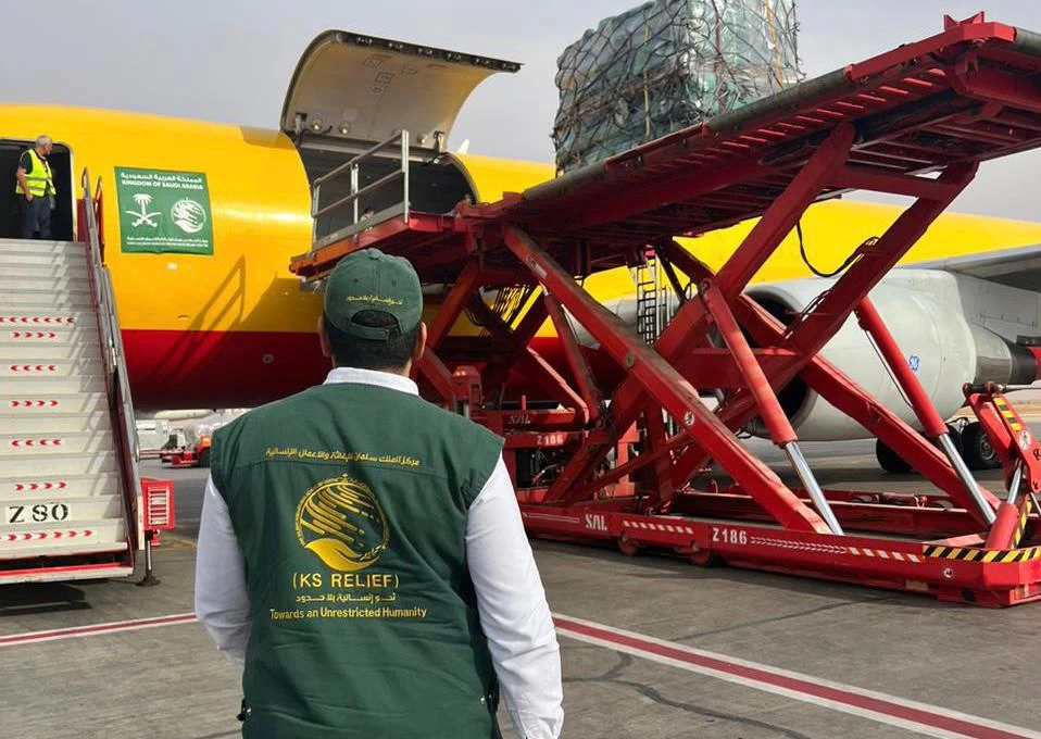 مغادرة الطائرة الإغاثية السعودية الثالثة لإغاثة الشعب الفلسطيني في قطاع غزة