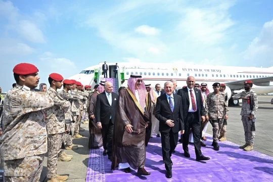 رئيس جمهورية العراق يصل جازان