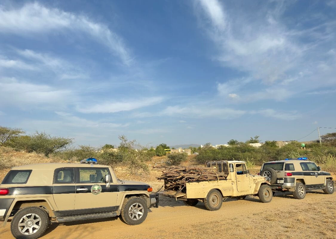 دوريات الإدارة العامة للمجاهدين بمنطقة جازان تضبط مخالفًا لنظام البيئة