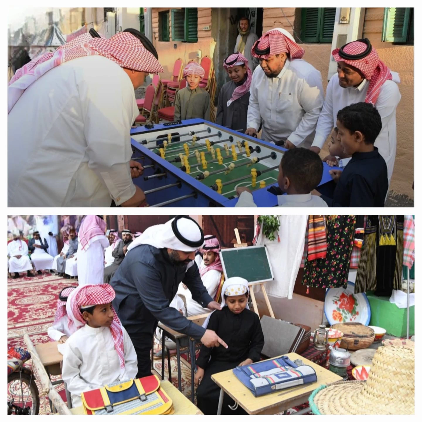 أنشطة رمضانية تجمع الكبار والصغار بحي قمبر بخميس مشيط 