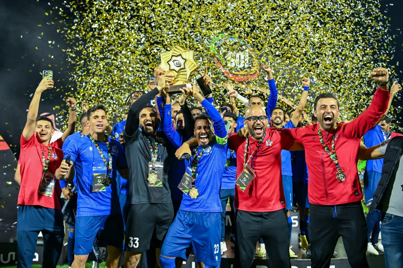 فريق نيوم يحقق بطولة دوري الدرجة الثانية ويتأهل لدوري يلو 