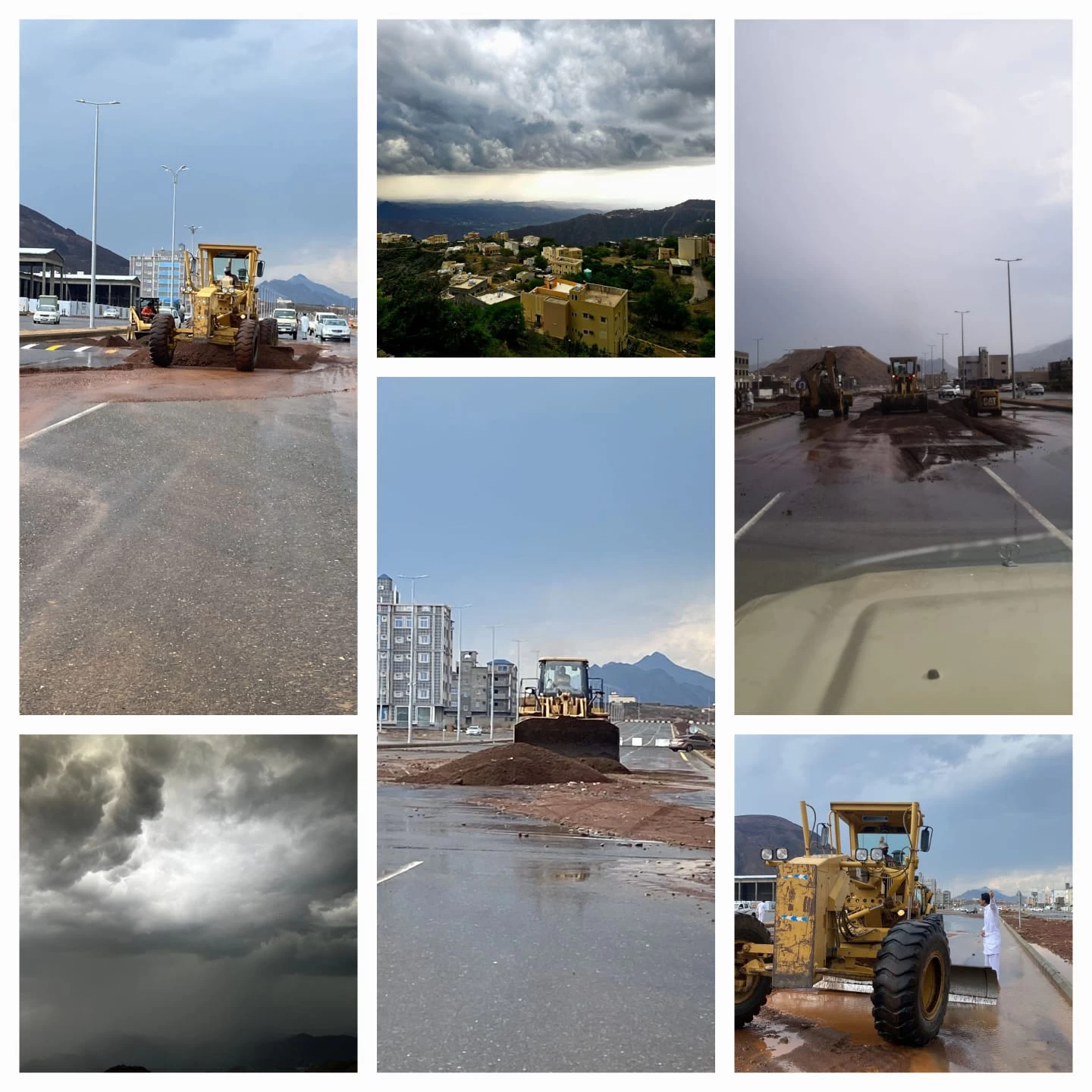 أمطار غزيرة على محافظة محايل وضواحيها