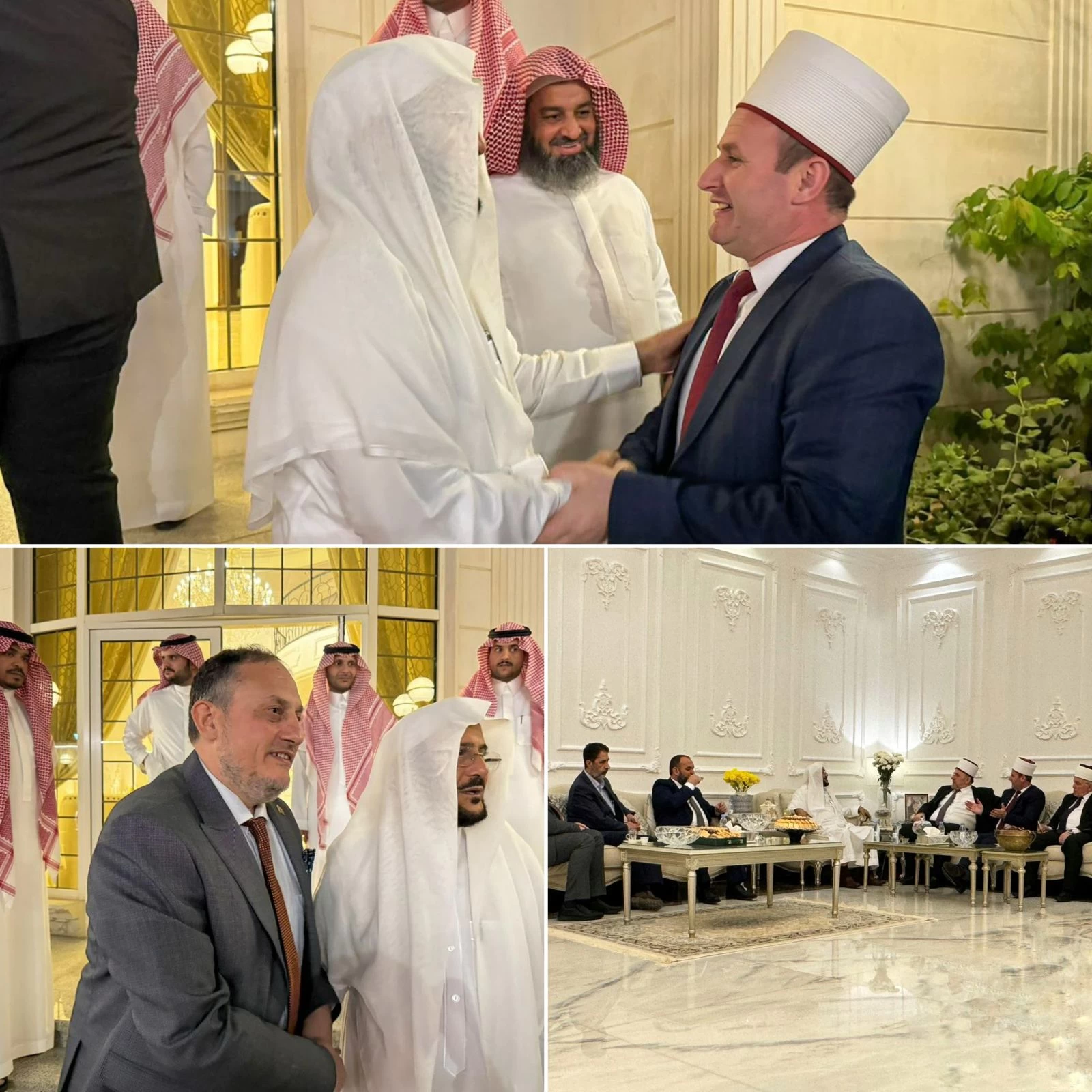 رؤساء المشيخات الإسلامية بدول البلقان يزورون معالي وزير الشؤون الإسلامية 