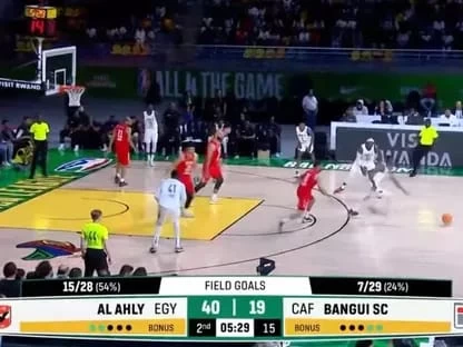 الأهلي يتصدر مجموعته في بطولة BAL للسلة بعد الفوز على بانغي