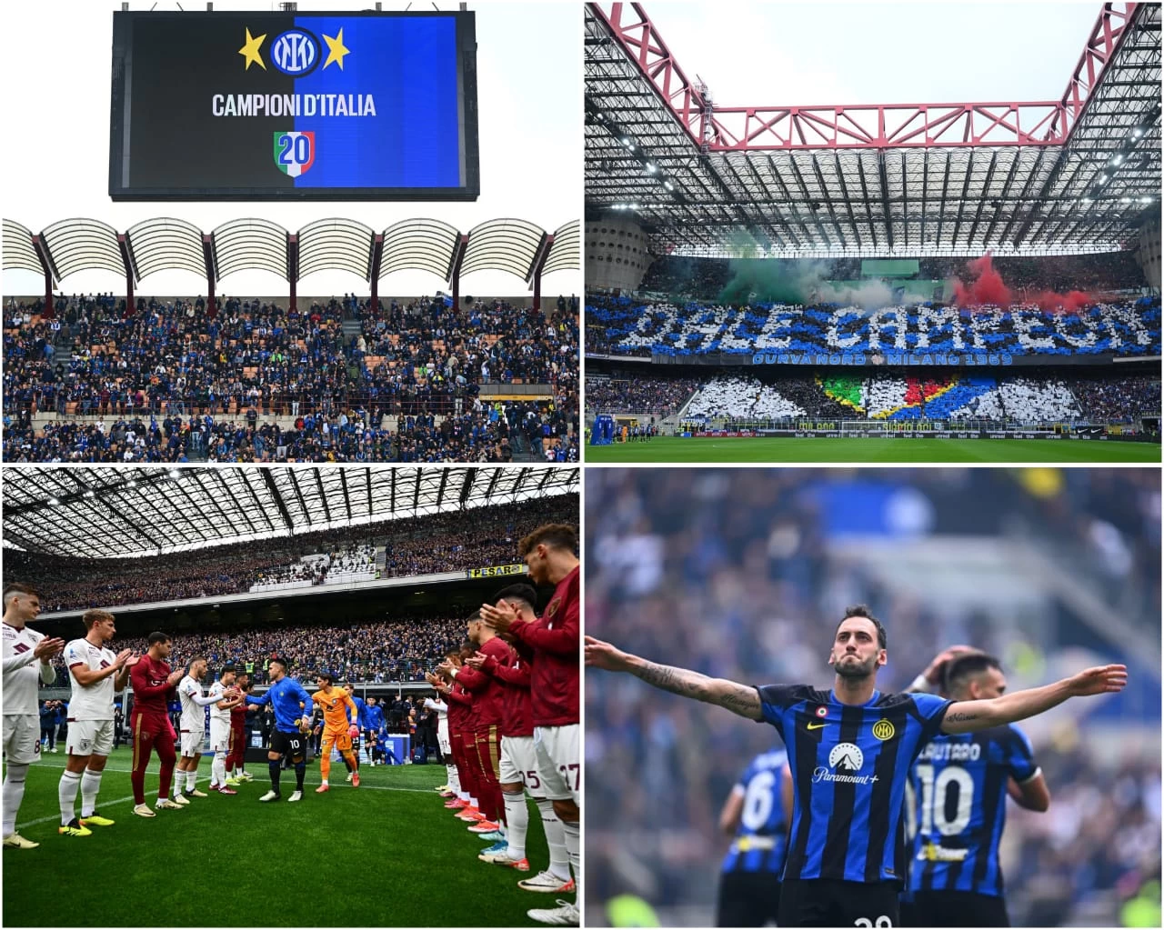 إنتر ميلان يحتفلون بلقب الدوري الإيطالي بالفوز على تورينو 2-0