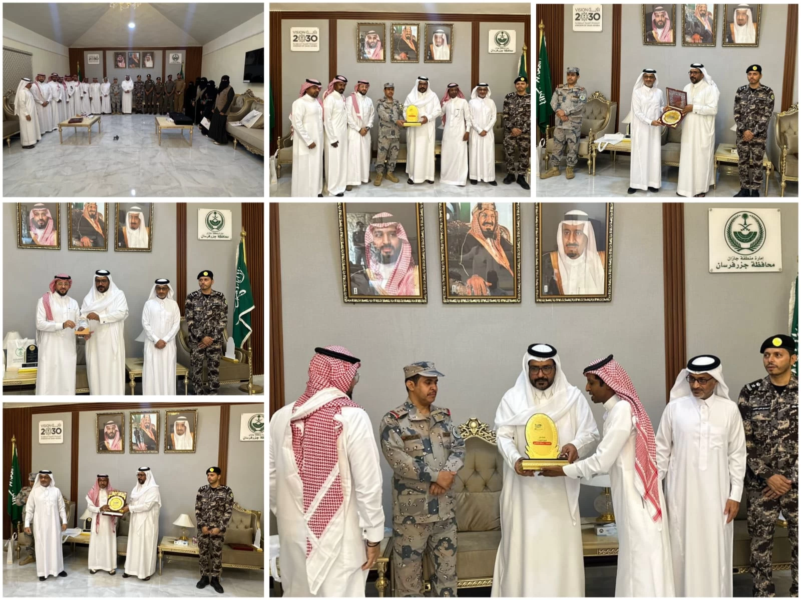 تكريم المشاركين والجهات الداعمة في مهرجان الحريد بفرسان 