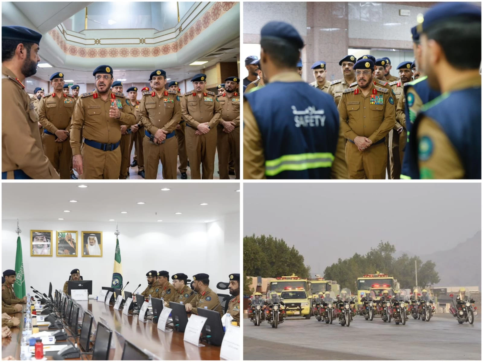 اللواء الفرج يقف على أعمال الدفاع المدني بالمدينة المنورة