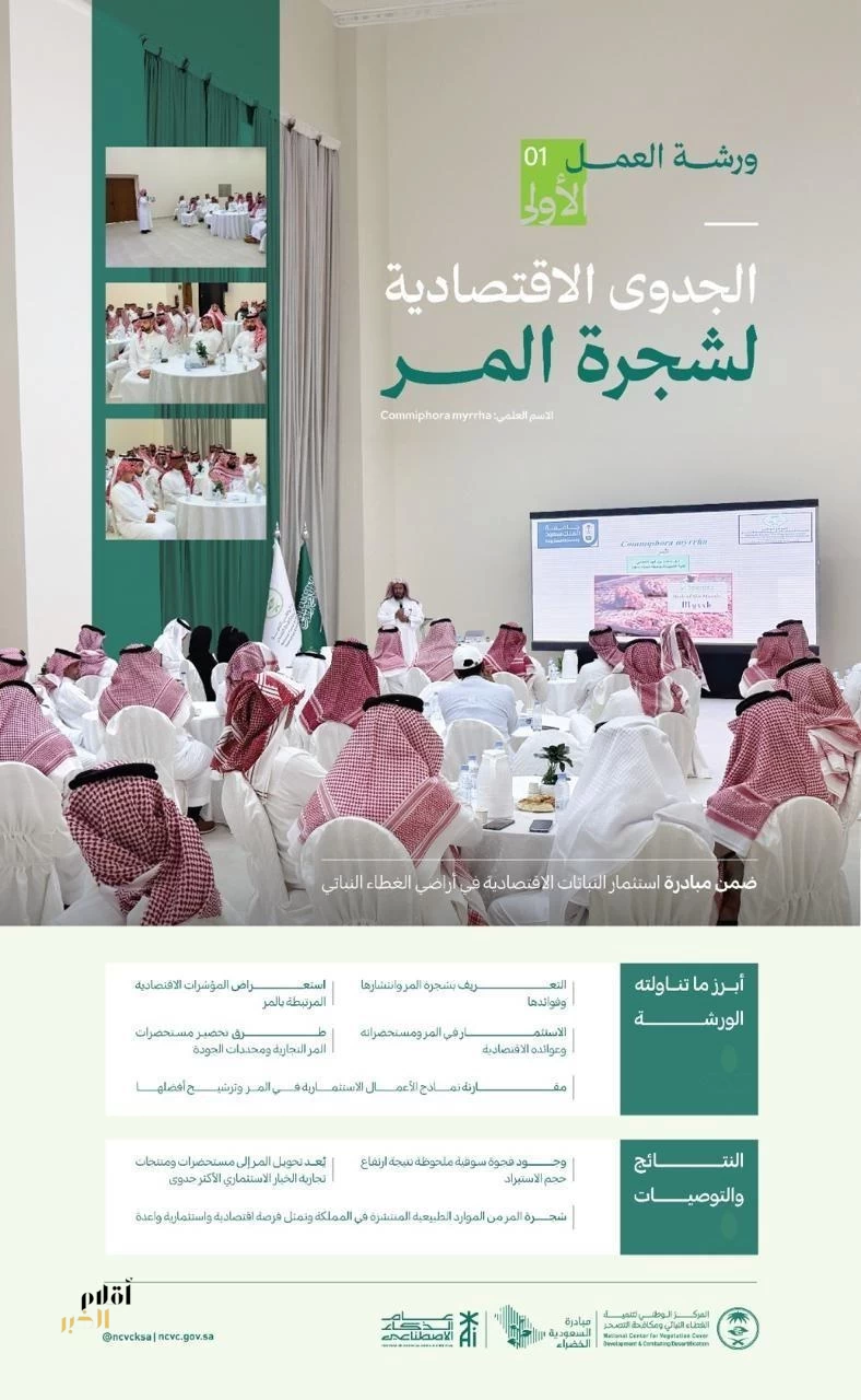 "الغطاء النباتي" يعزز فرص الاستثمار في شجرة المر ضمن مبادرة استثمار النباتات الاقتصادية
