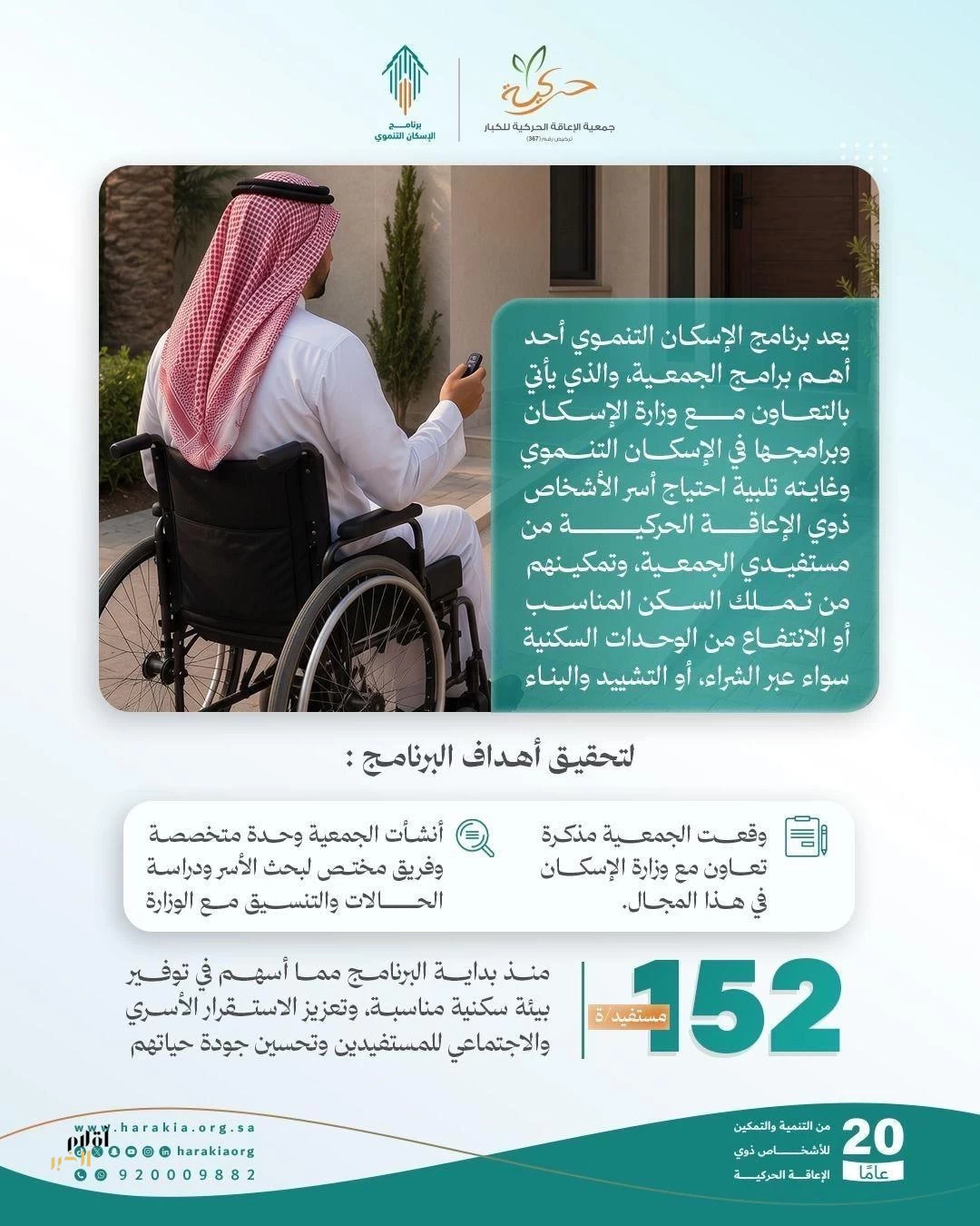 "حركية" تمكّن 152 مستفيدًا من السكن التنموي لتعزيز الاستقرار الأسري