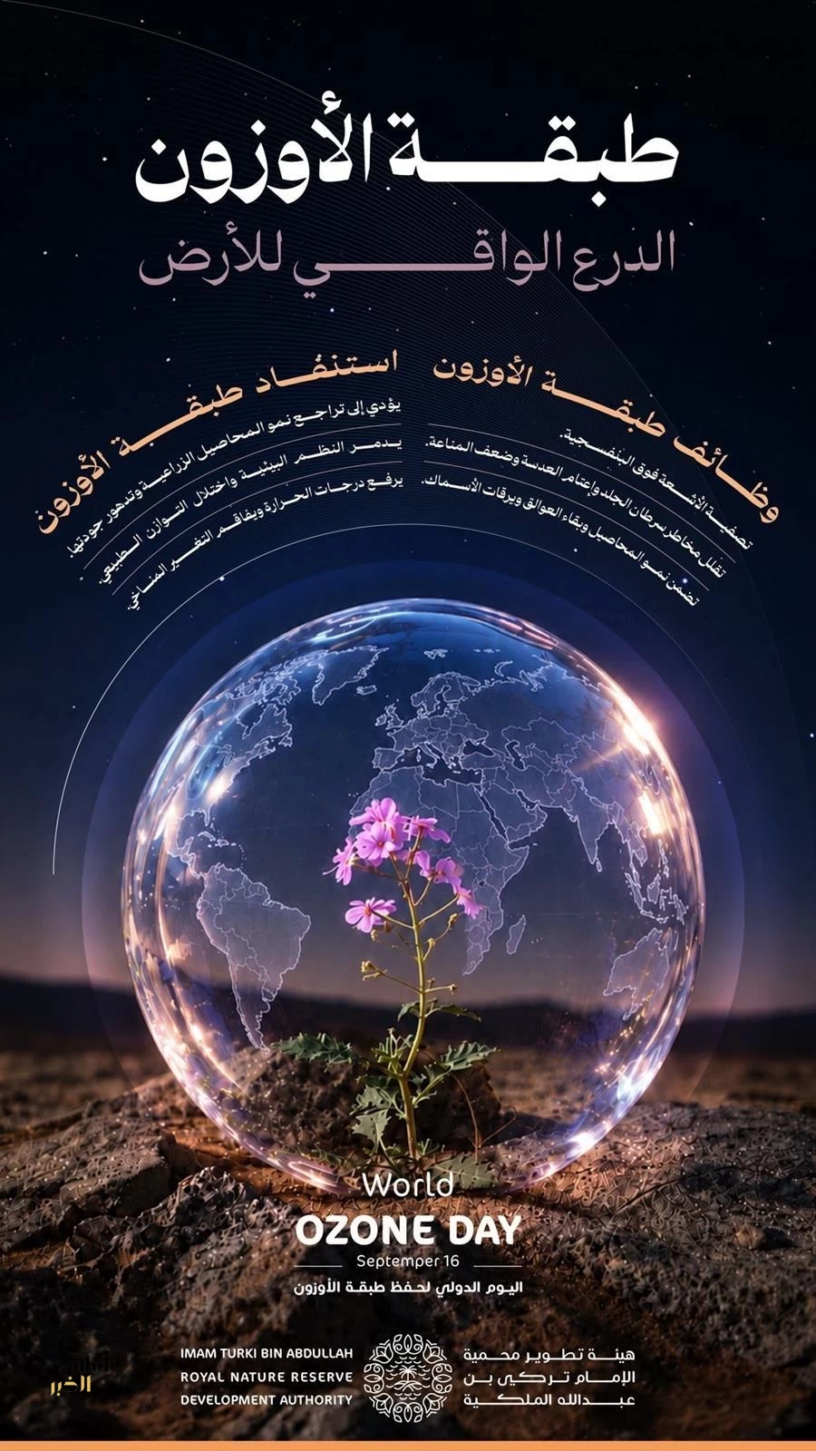 هيئة تطوير محمية الإمام تركي بن عبدالله الملكية تفعّل اليوم الدولي للحفاظ على طبقة الأوزون