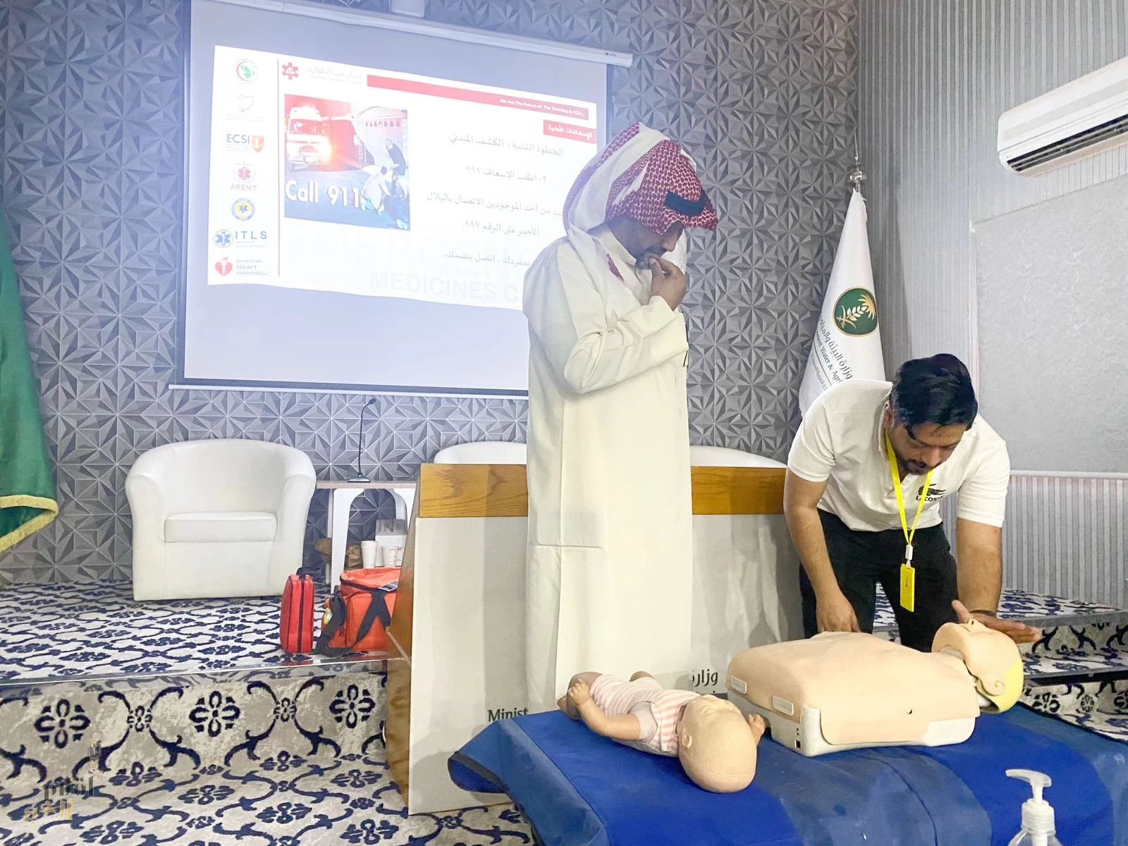 بيئة حفر الباطن تقيم دورة الإسعافات الأولية بالتعاون مع الجمعية السعودية للخدمات الطبية الإسعافية