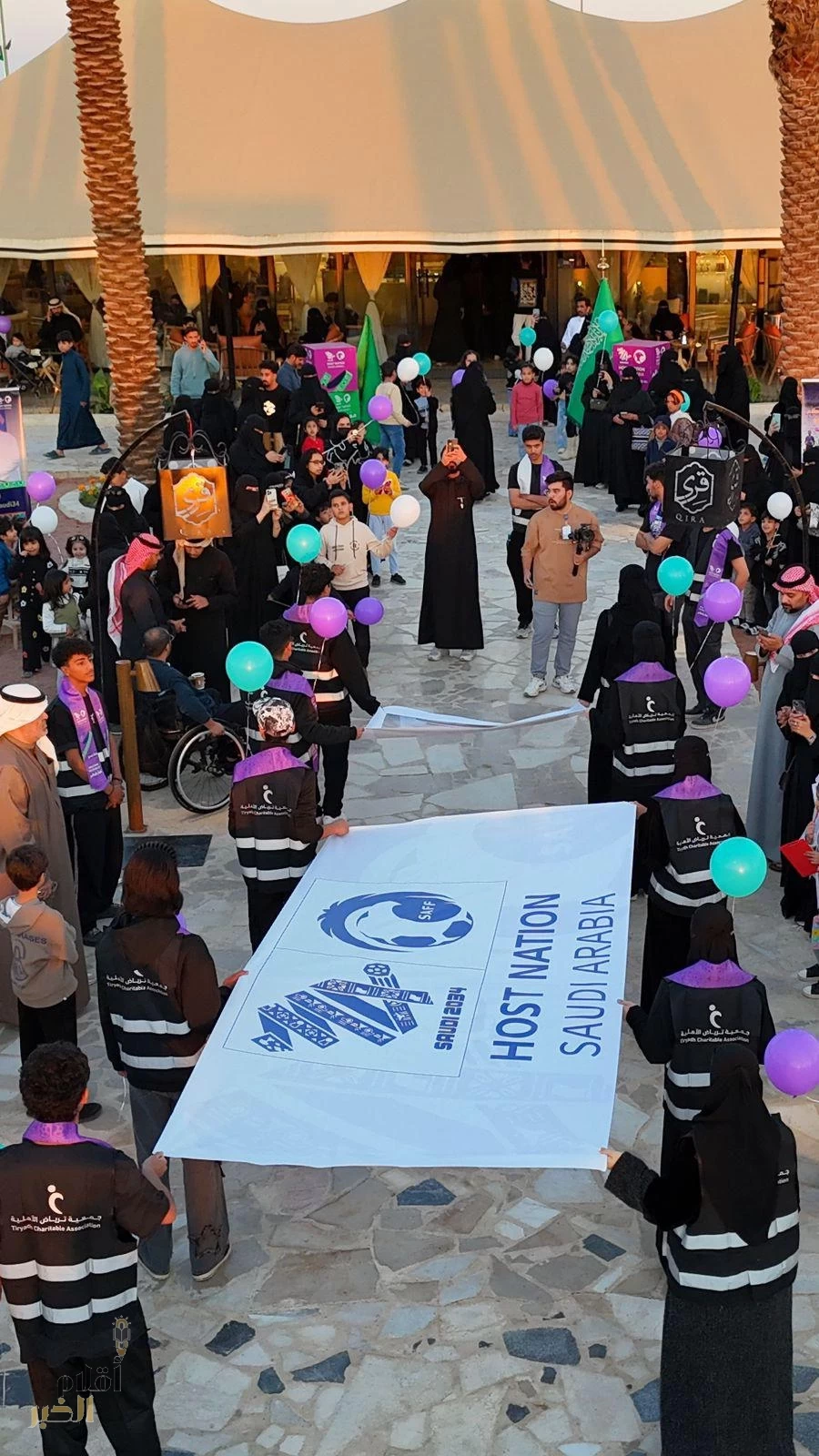 جمعية ترياض الأهلية بالرس تحتفل بفوز المملكة بتنظيم كأس العالم 2034