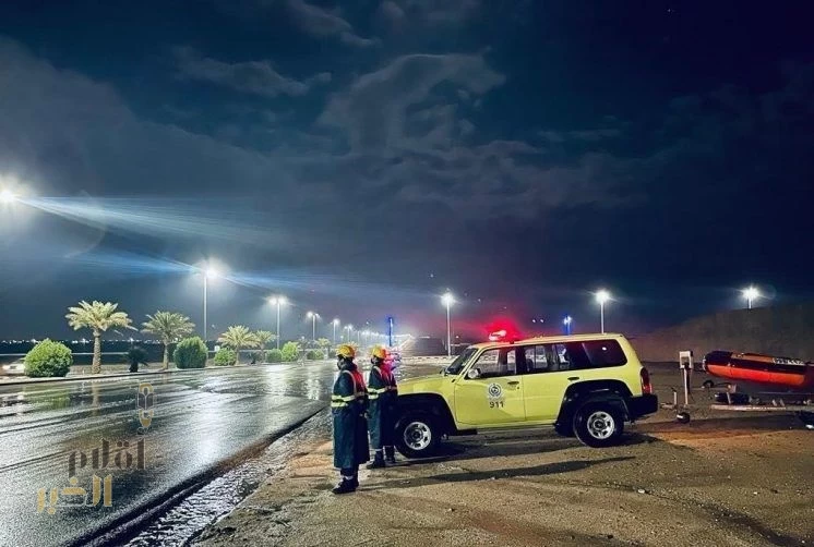 الدفاع المدني يدعو إلى الحيطة والحذر بسبب توقعات هطول أمطار غزيرة على المملكة