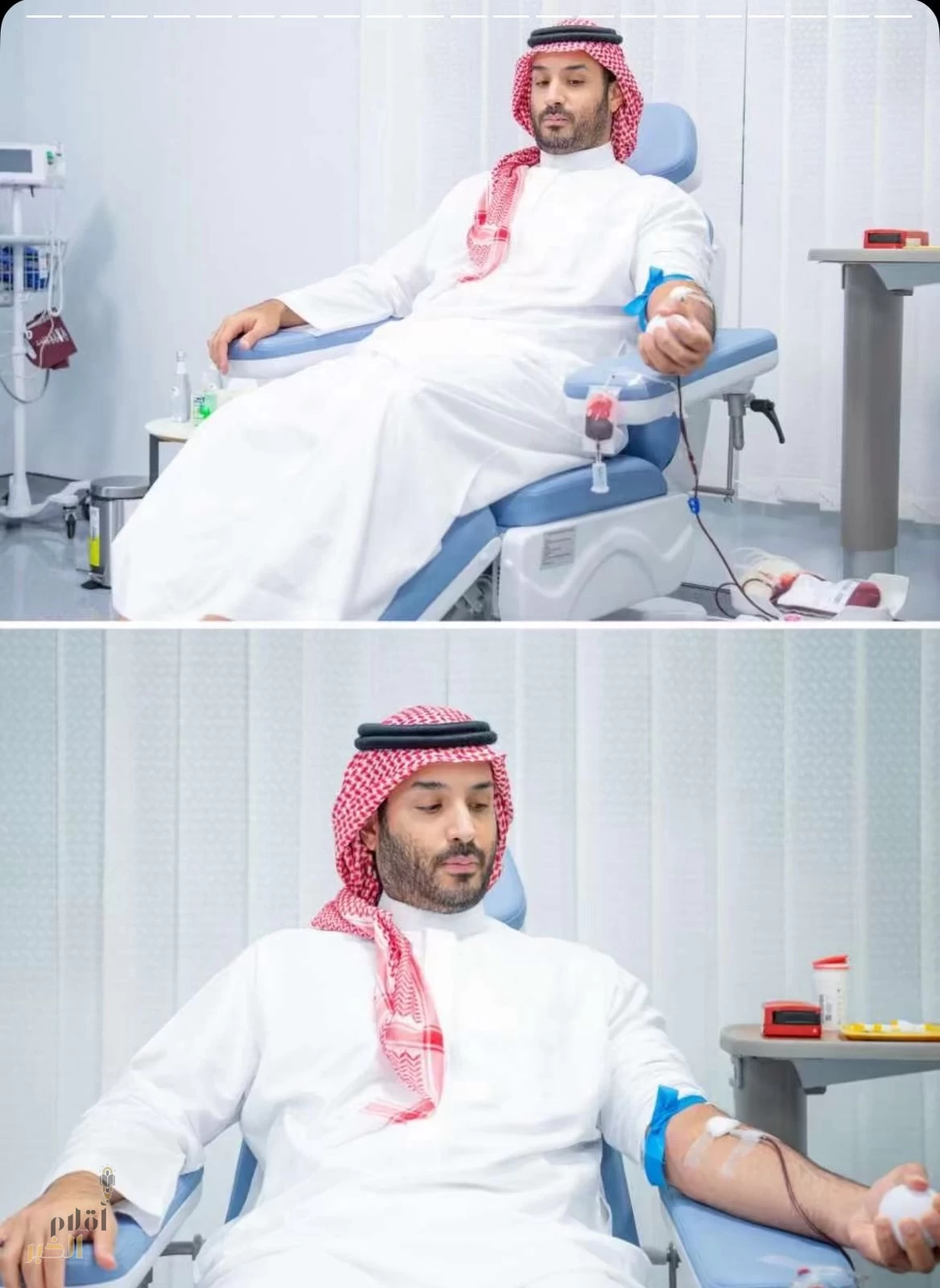 “ولي العهد يضرب أروع أمثلة العطاء.. تبرع بدمه لإنقاذ الأرواح”
