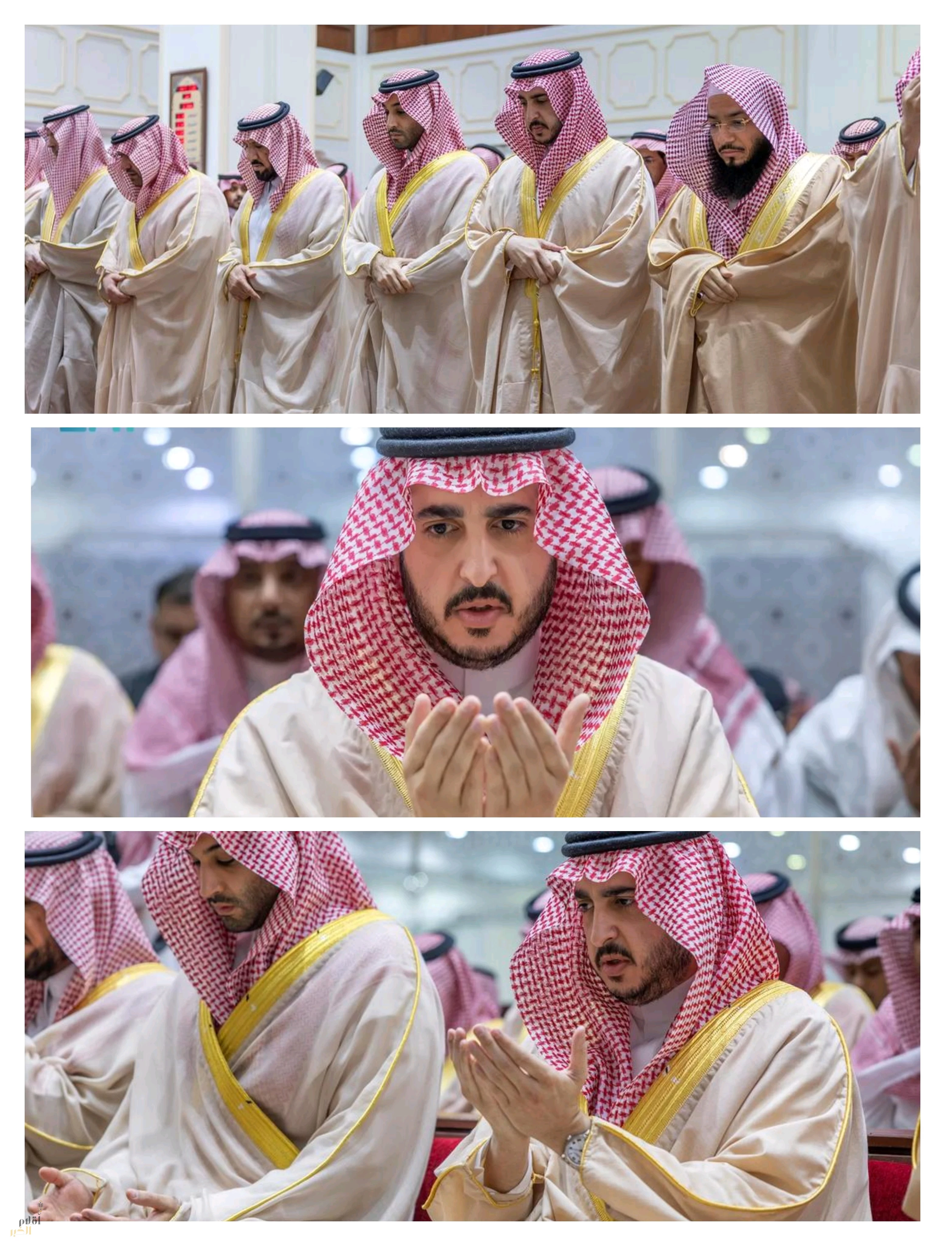 أمير الجوف يؤدي صلاة الاستسقاء في جامع خادم الحرمين الشريفين بسكاكا