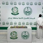 دوريات الأفواج الأمنية بمنطقة جازان تقبض على شخص لترويجه 6 كلجم من القات المخدر