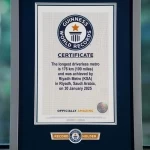 قطار الرياض يسجل إنجازًا عالميًا بدخوله موسوعة "غينيس للأرقام القياسية" بوصفه أطول شبكة قطار ذاتية القيادة في العالم