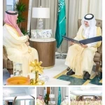 أمير المنطقة الشرقية يستقبل رئيس وكبير الإداريين التنفيذيين لشركة مصفاة أرامكو السعودية