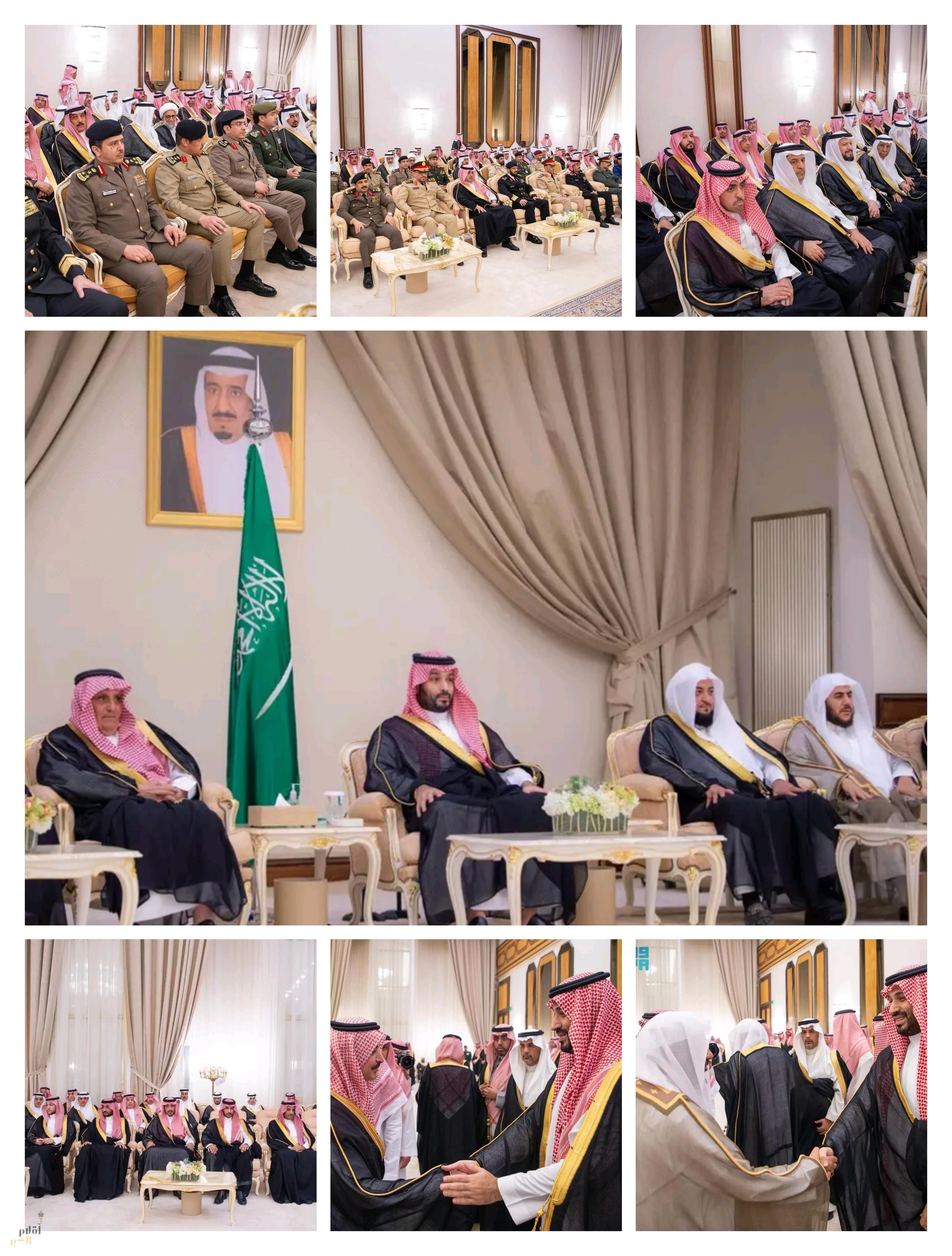 سمو ولي العهد يستقبل أصحاب السمو الأمراء والفضيلة العلماء والمعالي وجمعًا من المواطنين