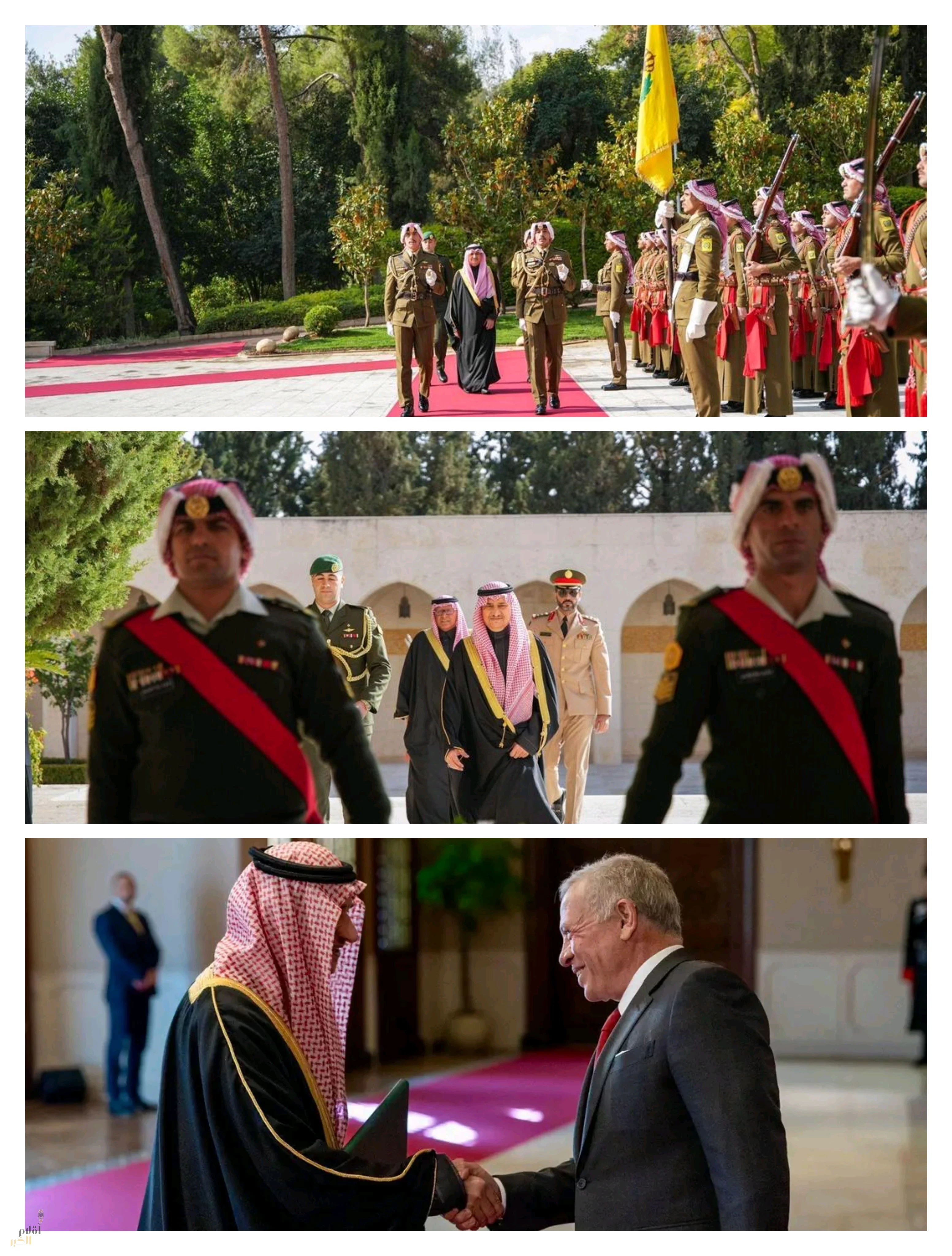 الأمير منصور بن خالد بن فرحان يقدم أوراق اعتماده لملك الأردن