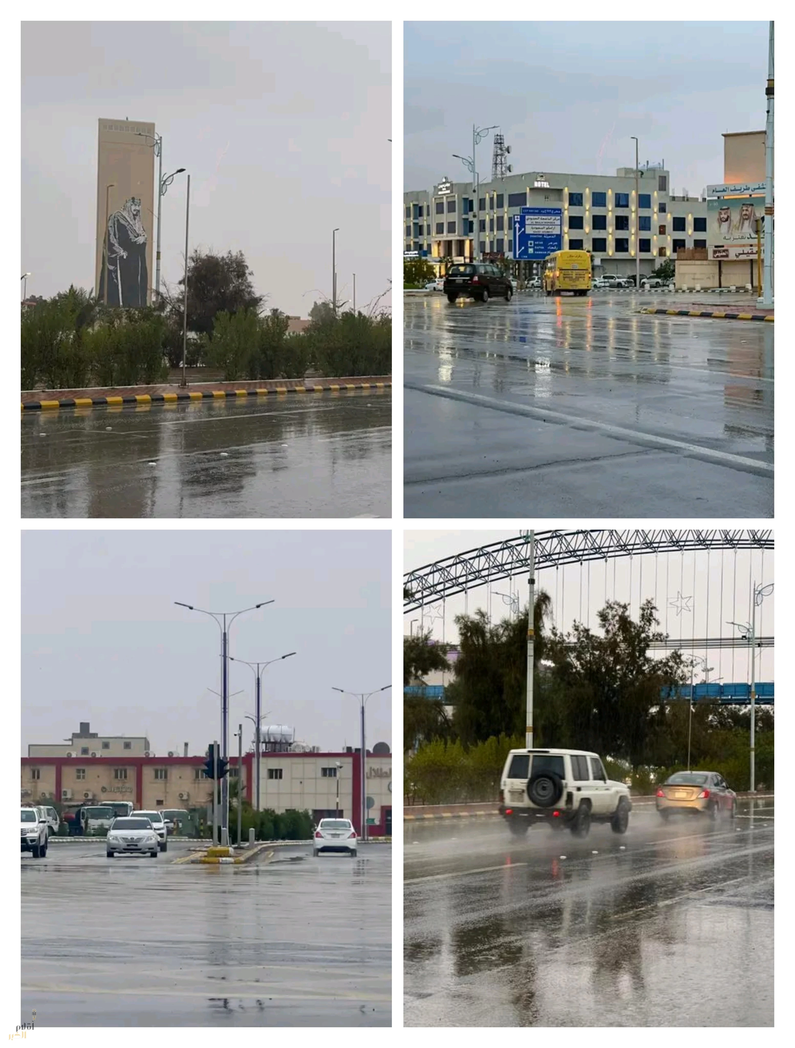 أمطار على محافظة طريف بالحدود الشمالية